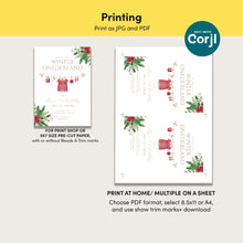 Load image into Gallery viewer, 0320 Editable Winter ONEderland Festive Birthday Invitation Template for Girls, Digital Download