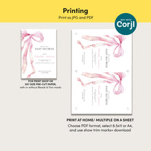 Load image into Gallery viewer, Corjl editable pink bow invitation 2014