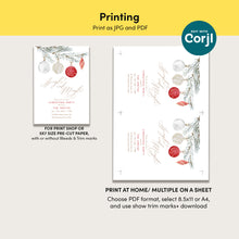 Load image into Gallery viewer, 2033 Jingle & Mingle Winter Holiday Christmas Party Invite, Editable Template, Digital Download