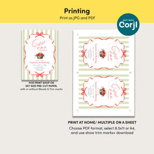 Load image into Gallery viewer, 0317 red green fall birthday invitation