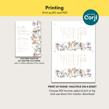Load image into Gallery viewer, 2025 little wild flower is on the wat baby shower invitation template