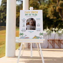 Load image into Gallery viewer, 0323 Editable Dinosaur Birthday Milestone Board | ONE A Saurus Printable Party Sign | Digital Download Decor