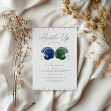 Load image into Gallery viewer, 2032 Editable Huddle Up Football Twins Sports Shower Invite, Digital Download, editable template