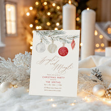 Load image into Gallery viewer, 2033 Jingle & Mingle Winter Holiday Christmas Party Invite, Editable Template, Digital Download