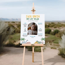 Load image into Gallery viewer, 0323 Editable Dinosaur Birthday Milestone Board | ONE A Saurus Printable Party Sign | Digital Download Decor