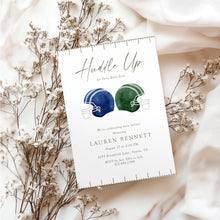 Load image into Gallery viewer, 2032 Editable Huddle Up Football Twins Sports Shower Invite, Digital Download, editable template