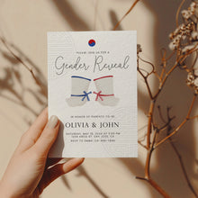 Load image into Gallery viewer, 0202 Korean Gender reveal invitation 2