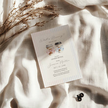 Load image into Gallery viewer, 2023 What’s Brewing Gender Reveal Invitation, Coffee Cup Bow Editable Template