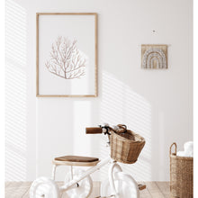 Load image into Gallery viewer, Coastal watercolor beige seaweed art print 07-119