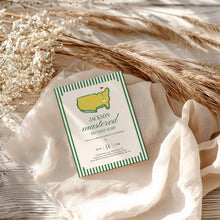 Load image into Gallery viewer, 0311 green golf masters birthday invitation 2 template