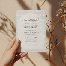 Load image into Gallery viewer, Pastel pink blue golf cart Gender reveal baby shower invitation, Editable digital Golf Baby Shower invites Template, digital download 0204