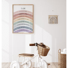 Load image into Gallery viewer, Watercolor boho pastel Christian kids affirmation art print 07-26413