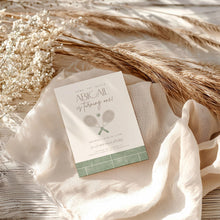 Load image into Gallery viewer, 0312 tennis birthday invitation template