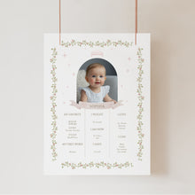 Load image into Gallery viewer, pink princess milestone board growth chart baby girl first birthday sign 0332