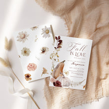 Load image into Gallery viewer, 2019 fall in love baby shower invitation template