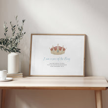 Load image into Gallery viewer, Watercolor blue crown I am an son of God 07-254