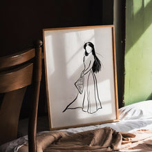 Load image into Gallery viewer, Vietnam Adonai woman line drawing 2 art print 12-57