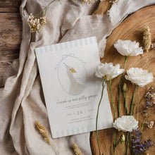 Load image into Gallery viewer, 0308 Blue silly goose birthday invitation