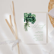 Load image into Gallery viewer, 0804 A Little Shamrock Is on the Way: Irish St. Patrick's Baby Shower Invitation, Digital Downlaod