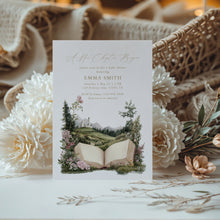 Load image into Gallery viewer, A New Chapter Begins Baby Shower Invitation Storybook Enchanted Invite Editable Corjl 2042