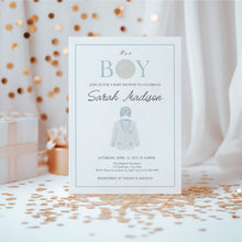 Load image into Gallery viewer, Blue Golf It's a Boy Baby Shower Invitation