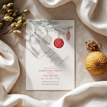 Load image into Gallery viewer, 2033 Jingle & Mingle Winter Holiday Christmas Party Invite, Editable Template, Digital Download