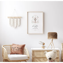 Load image into Gallery viewer, Watercolor pink cross monogram I am an daughter of God 07-25302