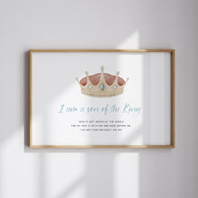 Load image into Gallery viewer, Watercolor blue crown I am an son of God 07-254