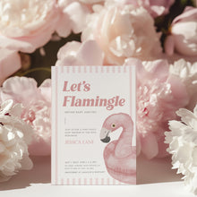 Load image into Gallery viewer, Corjl editable Flamingo baby shower invitation template 2013