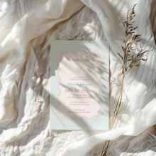 Load image into Gallery viewer, 2020 pink blue apple baby shower invitation