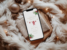 Load image into Gallery viewer, 2029 Winter Christmas Baby Shower Invitation: Editable Holiday Invite (Digital Download)