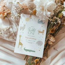Load image into Gallery viewer, Boho Wild One First Birthday Invitation 0306