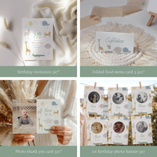 Load image into Gallery viewer, Boho Wild One First Birthday Invitation bundle 0306