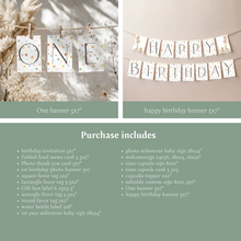 Load image into Gallery viewer, Boho Wild One First Birthday Invitation bundle 0306