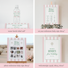 Load image into Gallery viewer, 0311 pink let's par tee first birthday party bundle