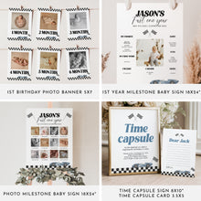Load image into Gallery viewer, Fast One Race Car 1st Birthday Party Template Bundle for Boys 0330