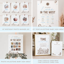 Load image into Gallery viewer, Wildest One in the West 1st Birthday Party Bundle Boy Cowboy Western Decorations Editable 0336