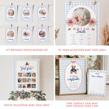 Load image into Gallery viewer, All American Boy 1st Birthday Party Template Bundle, 4th of July Patriotic Summer Decor 0341