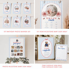 Load image into Gallery viewer, All American Girl 1st Birthday Party Template Bundle, 4th of July Patriotic Summer Decor 0341