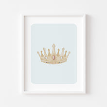 Load image into Gallery viewer, Blue watercolor whimsical nursery coquette style art prints (Choose your print) 07-278