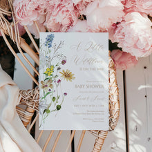 Load image into Gallery viewer, 2025 little wild flower baby shower invitation template