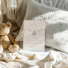 Load image into Gallery viewer, Blue baby elephant Baby Shower Invitation Bundle (Digital Download) 2031