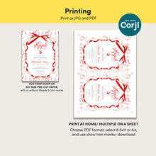 Load image into Gallery viewer, 2020 red apple baby shower invitation