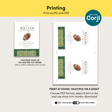 Load image into Gallery viewer, 0325 American Football It's a game time 1st Birthday Invitation Template, Editable Digital Download