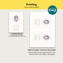 Load image into Gallery viewer, 0501 pink photo baptism invitation template