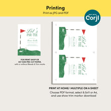 Load image into Gallery viewer, 0311 golf let's par-tee invitation template