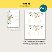 Load image into Gallery viewer, 2025 little wild flower baby shower invitation template