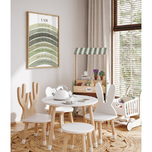 Load image into Gallery viewer, Watercolor sage green Christian kids affirmation art print 07-26413