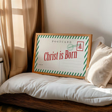 Load image into Gallery viewer, Christ is Born Vintage Postcard Art Print 13-227