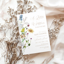 Load image into Gallery viewer, 2025 little wild flower baby shower invitation template
